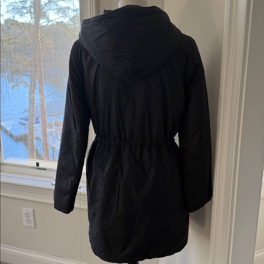 Eileen Fisher Hooded Black Winter Anorak, S/P, VGUC - Picture 6 of 12